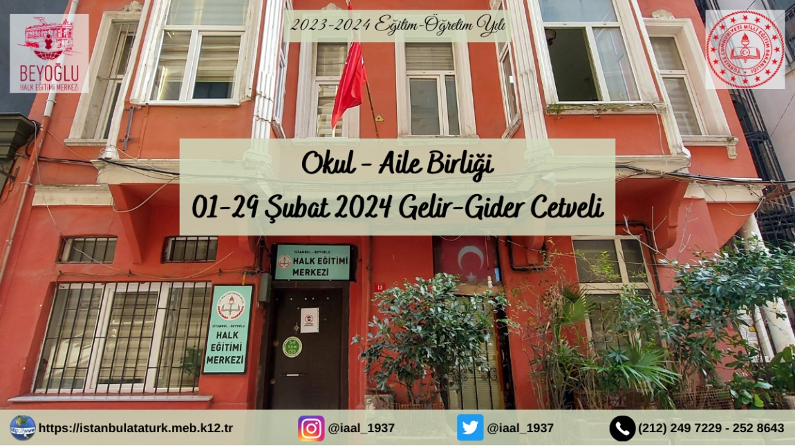 OAB 01-29 Şubat 2024 Gelir Gider Cetveli